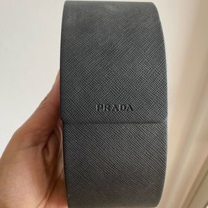 Prada Saffiano Black Sunglasses Eyeglasses Hard Case
